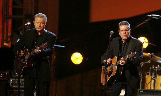Henley and Frey of The Eagles perform "How Long" at the 41st annual Country Music Awards in Nashville