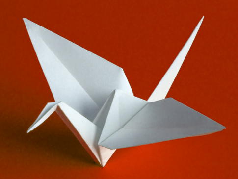 Grulla en origami
