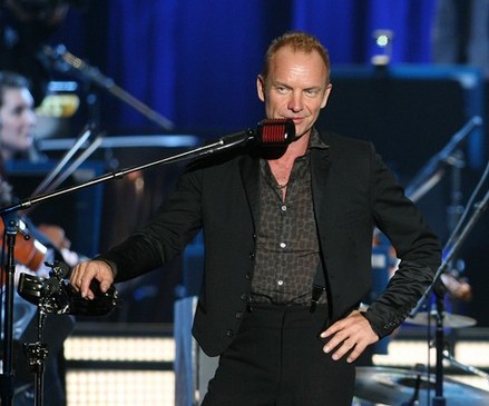British singer Sting performs with Londo