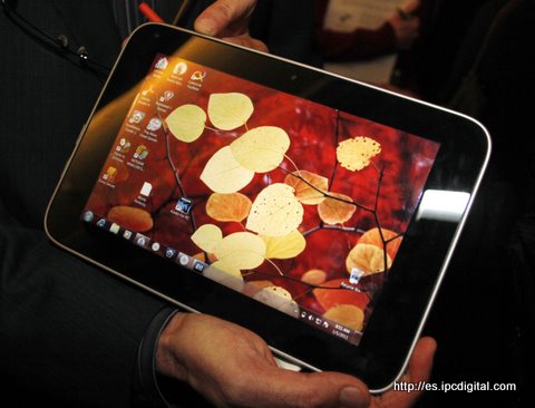 El tablet Lenovo con Windows 7