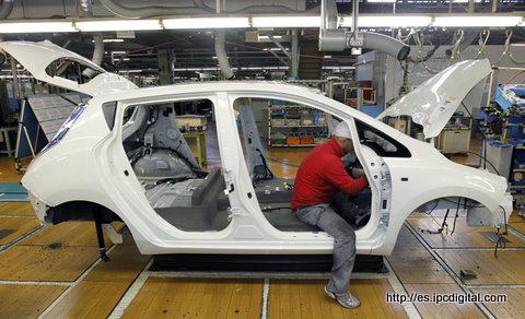 Ensamblaje del Nissan Leaf