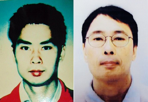 La policía japonesa divulga la actual foto de Katsuya Takahashi (der)