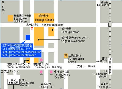 Mapa Asociación Internacional de Tochigi