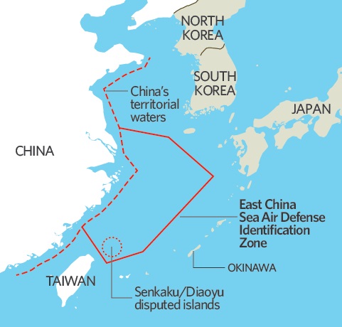 Zona de defensa áerea china