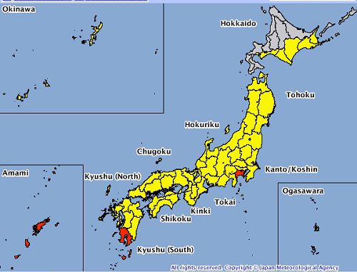 LLuvias en Japón