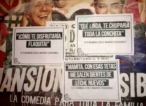 "Si te incomoda leerlo, imaginate escucharlo" (foto Acción Respeto)