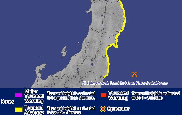 6.25h Alerta de Tsunami