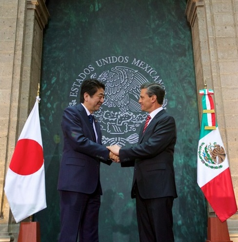 Abe y Peña Nieto se encontraron por quinta vez (foto gobierno de México)