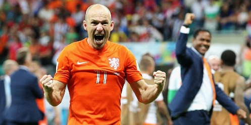 Robben, imparable para los defensas rivales (foto Getty Images/FIFA)