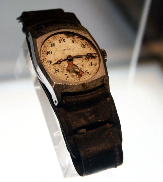 Reloj que se detuvo a las 8:15 de la mañana, hora en que cayó la bomba sobre Hiroshima