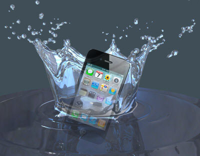 Celular al agua...