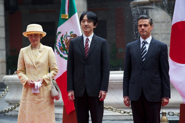 Los príncipes de Japón y el presidente Peña Nieto (foto gobierno de México)