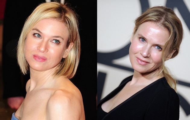 A la derecha, el nuevo rostro de Renee Zellweger