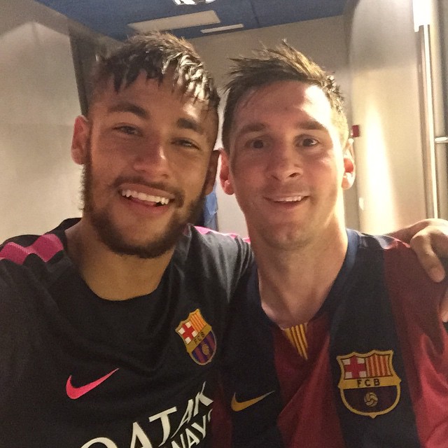 Neymar publicó en Instagram una foto con Messi