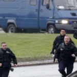 París, Francia, movimiento policial.