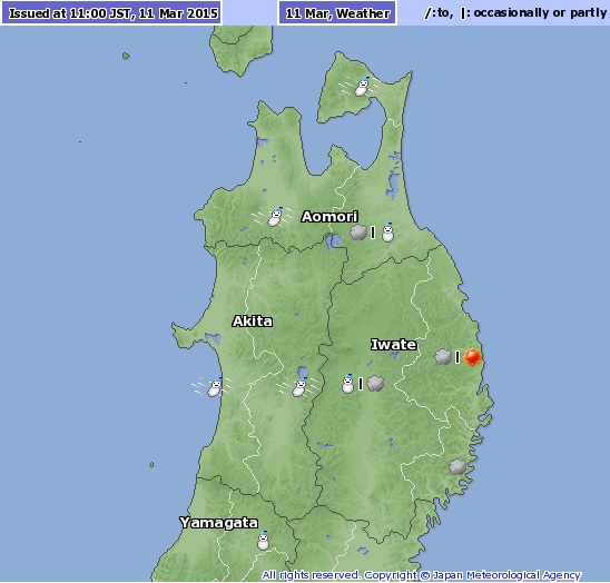 2015-03-11 - 11 horas estado del tiempo en Japon 2