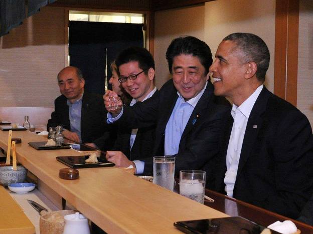 Abe y Obama en Tokio (foto gobierno de Japón)
