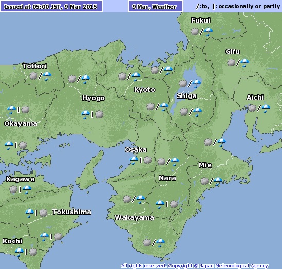 El tiempo en Japon 9 de marzo 3