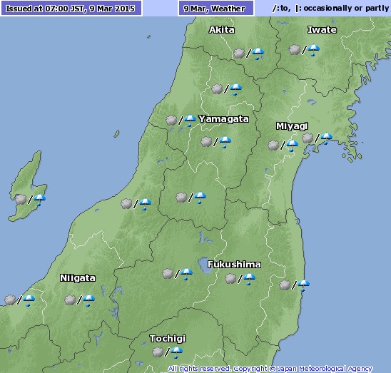 El tiempo en Japon 9 de marzo 4