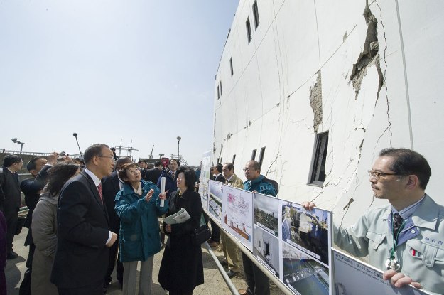 Ban Ki-moon en Sendai, donde se realiza la conferencia mundial sobre desastres (foto ONU)