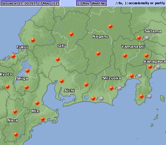 tiempo miercoles 17 Tokai