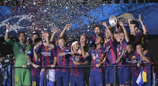 Barcelona celebra la Liga de Campeones 2015