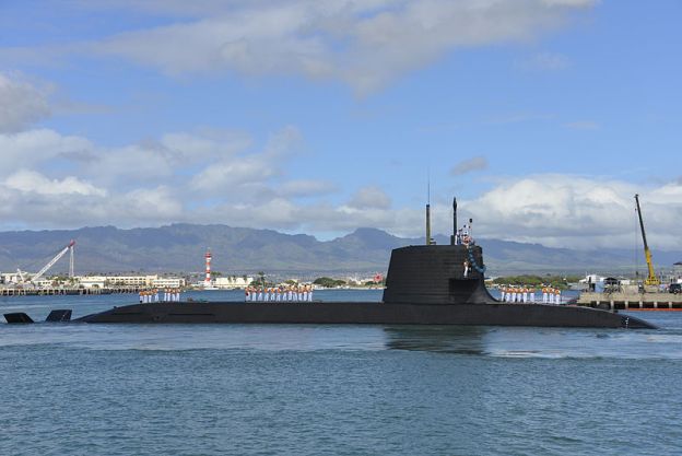 Submarino japonés (foto U. S. Navy)