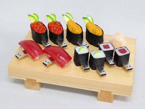 Memoria USB de sushi.