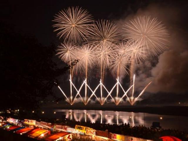 Mie - Ise Jinen Hounou Zenkoku Hanabi Taikai～Ise shiseikoun10 shunen kinen en Miyagawa kahan