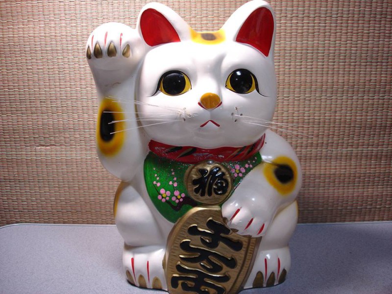 Maneki neko. Gato de la fortuna