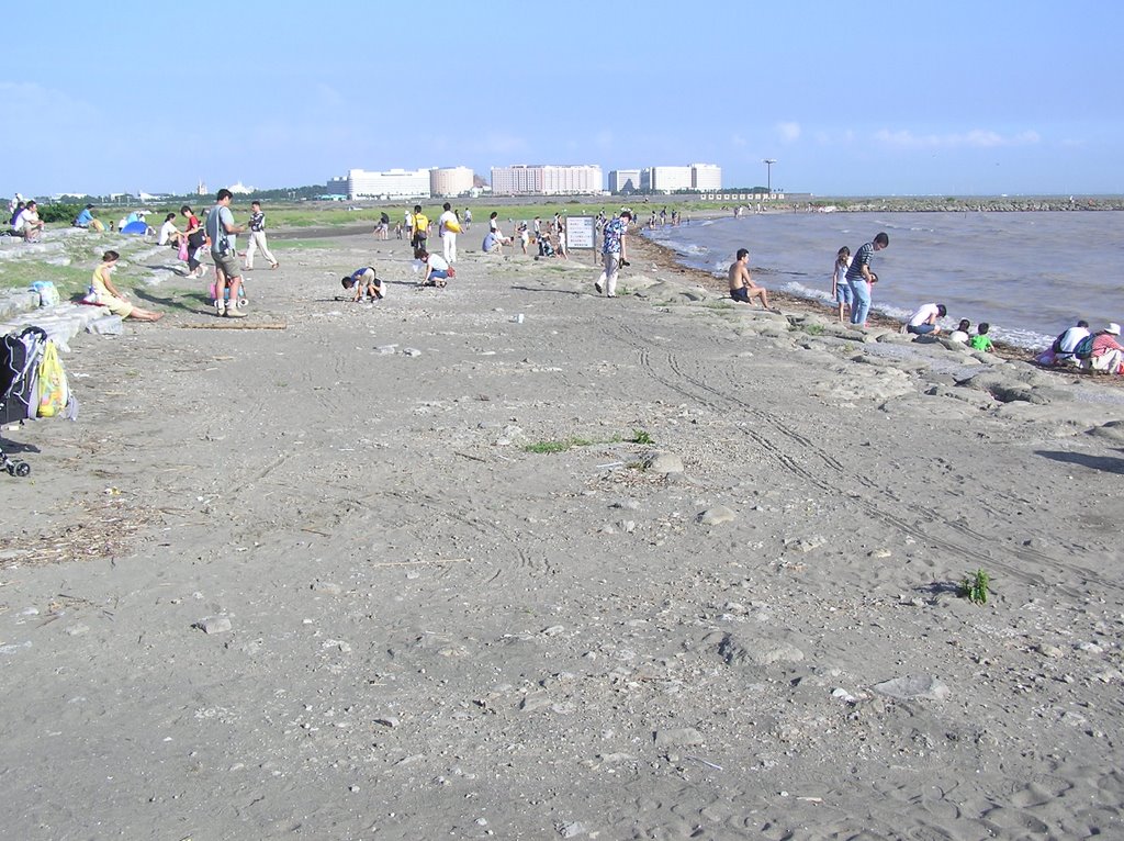Foto de la playa de Kasai captada en 2009. Estaba prohibido nadar allí. (Foto Kaohiro)