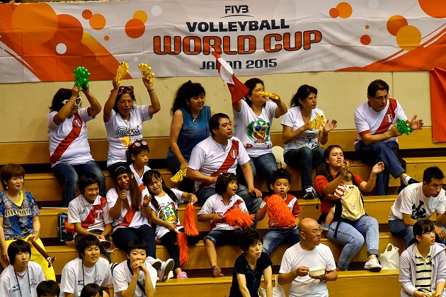 Barra peruana en Matsumoto. (Foto FIVB)
