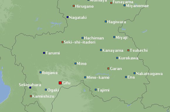 Calor en Gifu 1 de agosto
