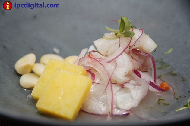 Cebiche de Chita, Ají Limo & Leche de Tigre de Kabosu