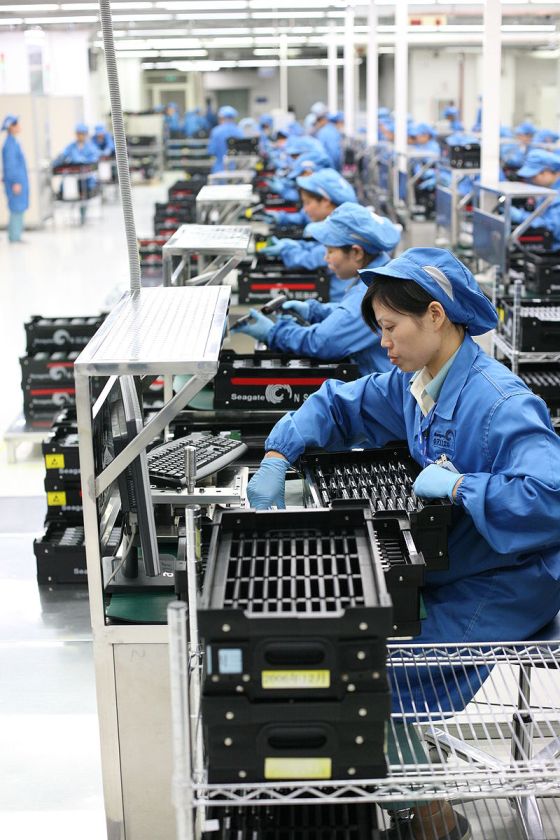 Fábrica en China (foto Robert Scoble)
