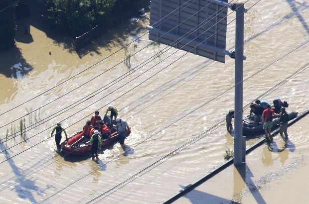 Rescates en Joso, Ibaraki