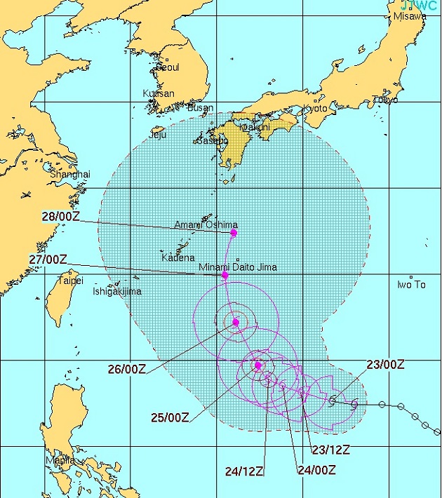 Tifón Dujuan - miércoles 23 de septiembre 12 hrs.