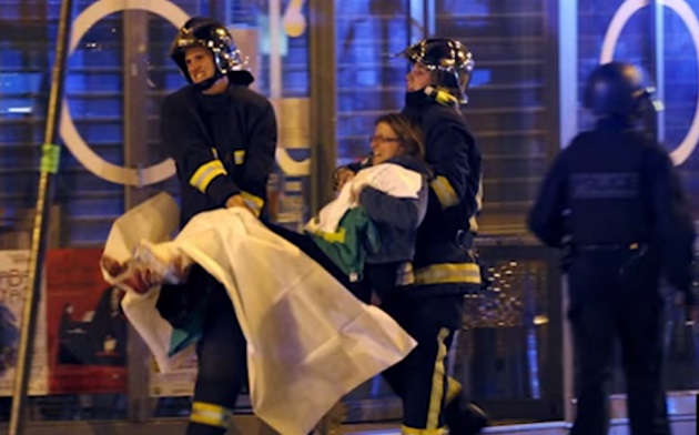Mujer herida en Paris