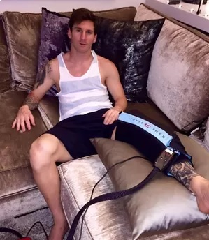 Messi en recuperación en noviembre pasado. (Foto Facebook)