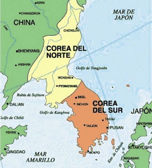 Mapa de Corea del Norte