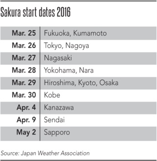 Calendario de sakura