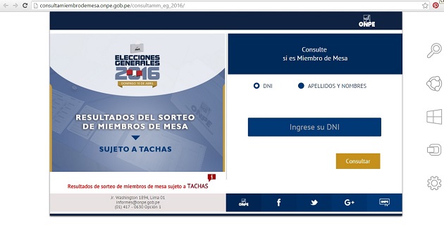 mesa de votaciones