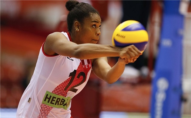 Ángela Leyva, el nervio central de Perú. (Foto FIVB)