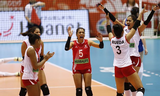 Peru celebra el triunfo sobre Kazajistan (Foto FIVB)