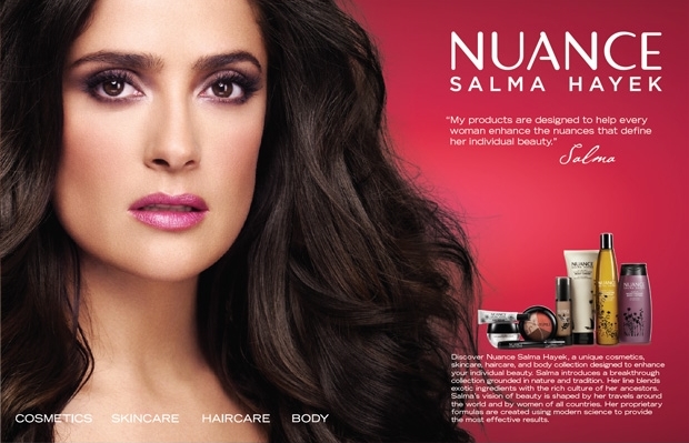 Salma Hayek y Nuance.