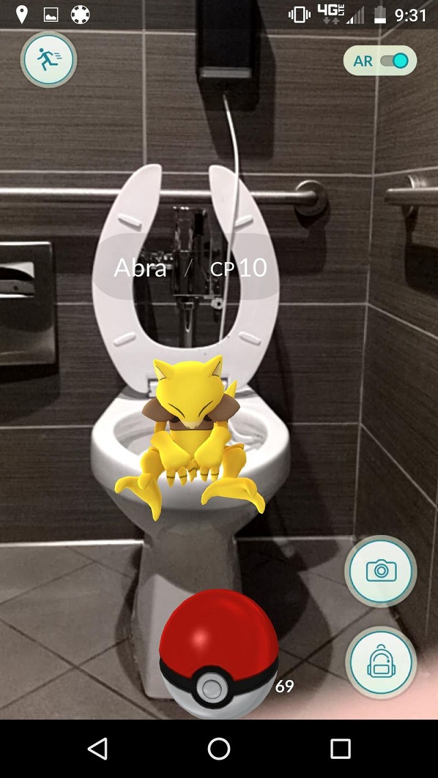 Hasta en el baño.