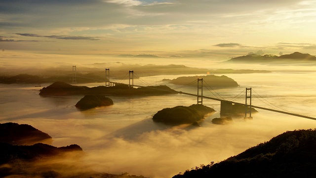 Gran Puente del Estrecho de Kurushima, Ehime (foto Imabari District Sightseeing Association)