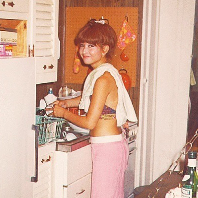 1971. Tetsuko en NY con curioso peinado.