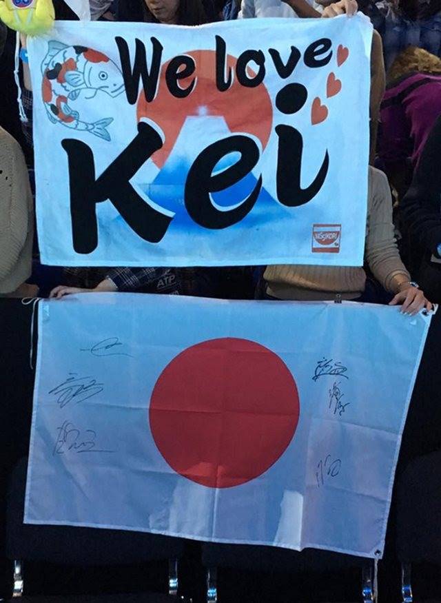 Fans de Kei Nishikori (foto Facebook)