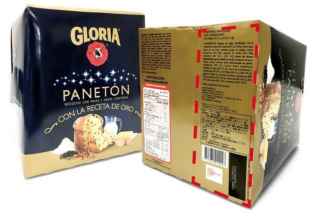 Parte desglosable del panetón Gloria válida para el sorteo. 